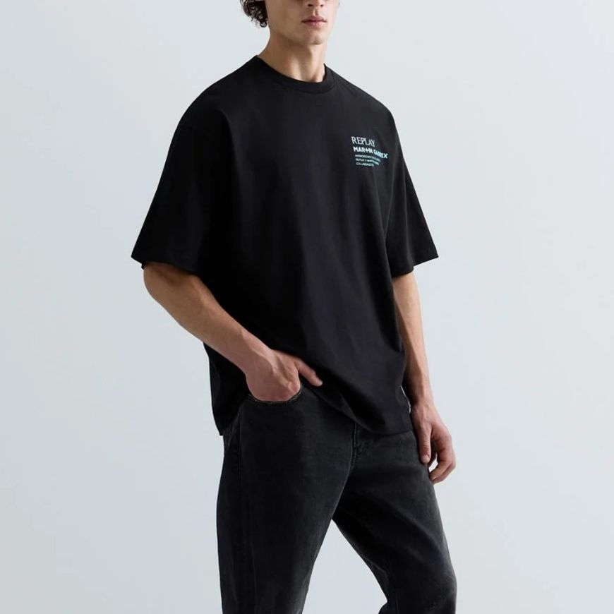 Снимка на REPLAY X MARTIN GARRIX T-SHIRT WITH GRAPHIC AND LOGO BLACK БЛУЗА