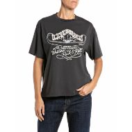 Снимка на REPLAY ДАМСКИ ТОП OVERSIZED OL'JERRY&THEBRONCOS T-SHIRT BLACK DELAVÉ 1
