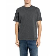 Снимка на REPLAY МЪЖКА БЛУЗА ACID WASH JERSEY T-SHIRT WITH R ON NECK RAVEN 1