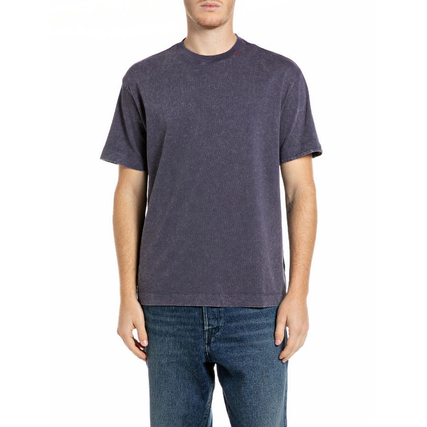 Снимка на REPLAY МЪЖКА БЛУЗА ACID WASH JERSEY T-SHIRT WITH R ON NECK NIGHTSHADE