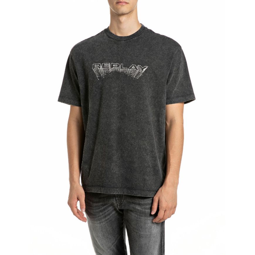 Снимка на REPLAY МЪЖКА БЛУЗА ELECTRIC THUNDER JERSEY T-SHIRT RAVEN