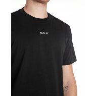 Снимка на REPLAY МЪЖКА БЛУЗА JERSEY T-SHIRT WITH LETTERING BLACK 3
