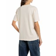 Снимка на REPLAY ДАМСКИ ТОП BOXY-FIT DENIM GOODS PRINT COTTON T-SHIRT EGGNOG 2