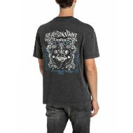 Снимка на REPLAY МЪЖКА БЛУЗА ACID WASH RELAXED JERSEY T-SHIRT WITH PRINT RAVEN 2