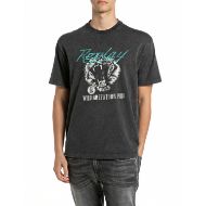 Снимка на REPLAY МЪЖКА БЛУЗА WILD BREED ACID WASH RELAXED T-SHIRT RAVEN 1