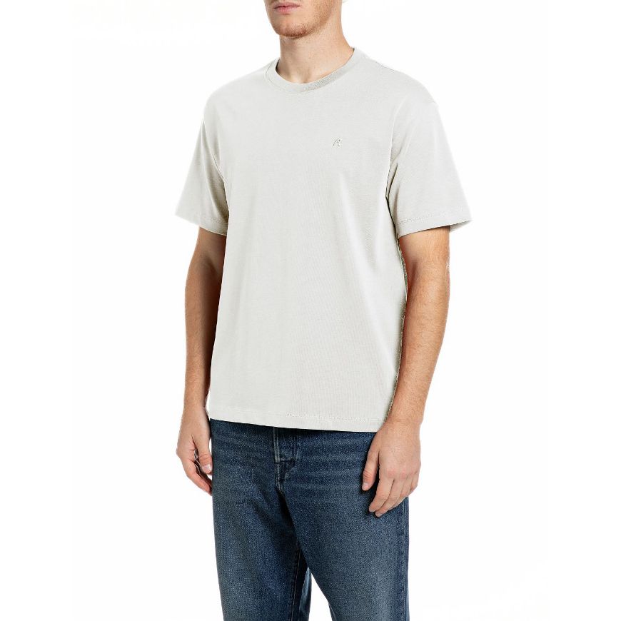 Снимка на REPLAY МЪЖКА БЛУЗА R LOGO PRINT COTTON T-SHIRT GARDENIA