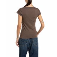 Снимка на REPLAY ДАМСКИ ТОП JERSEY V-NECK T-SHIRT WITH LOGO PINECONE 2