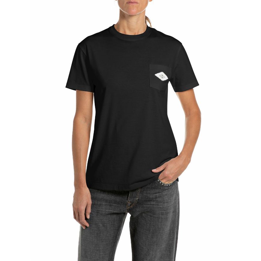 Снимка на REPLAY ДАМСКИ ТОП JERSEY POCKET T-SHIRT BLACK
