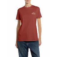 Снимка на REPLAY ДАМСКИ ТОП COTTON JERSEY T-SHIRT WITH LOGO FIRED BRICK 1