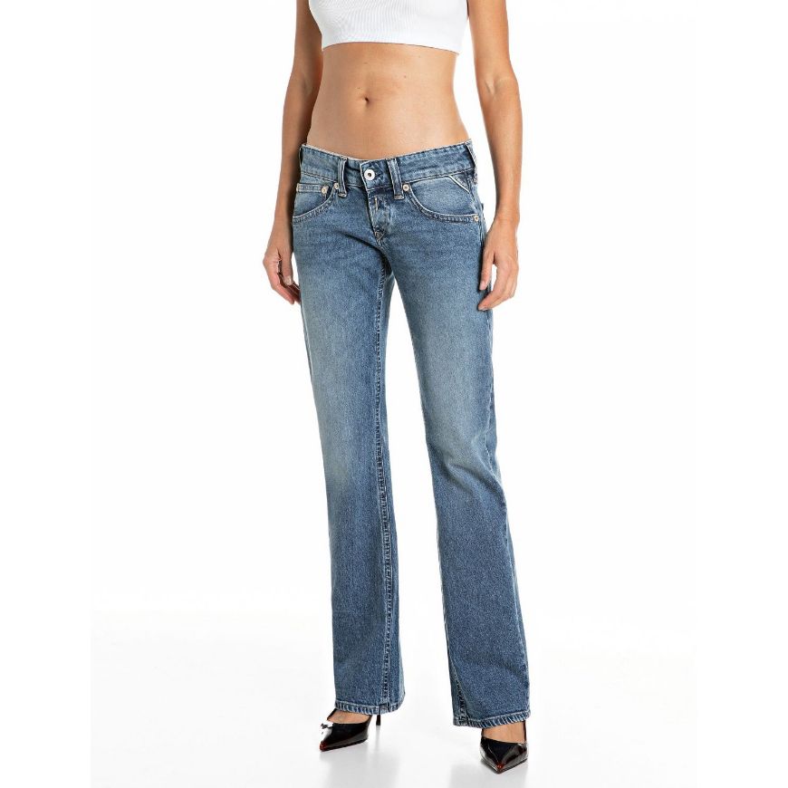 Снимка на REPLAY ДАМСКИ ДЕНИМ DEMIM FLARED-FIT BOOTCUT COTTON/LYOCEL DENIM JEANS MEDIUM BLUE