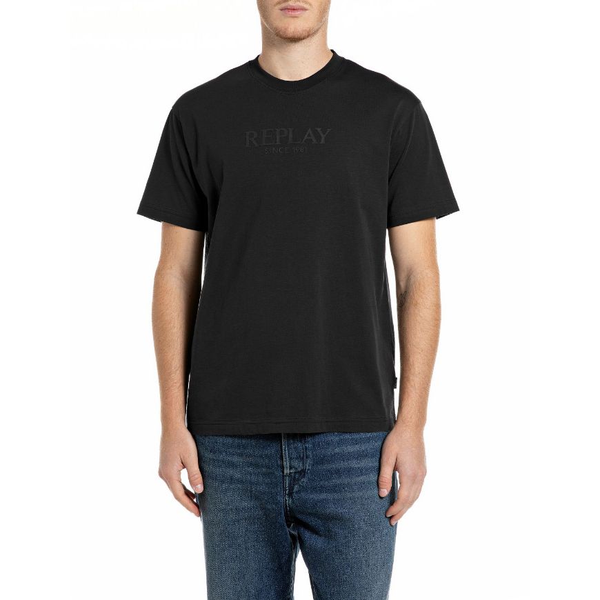 Снимка на REPLAY МЪЖКА БЛУЗА SHORT-SLEEVED BIG LOGO COTTON T-SHIRT BLACK