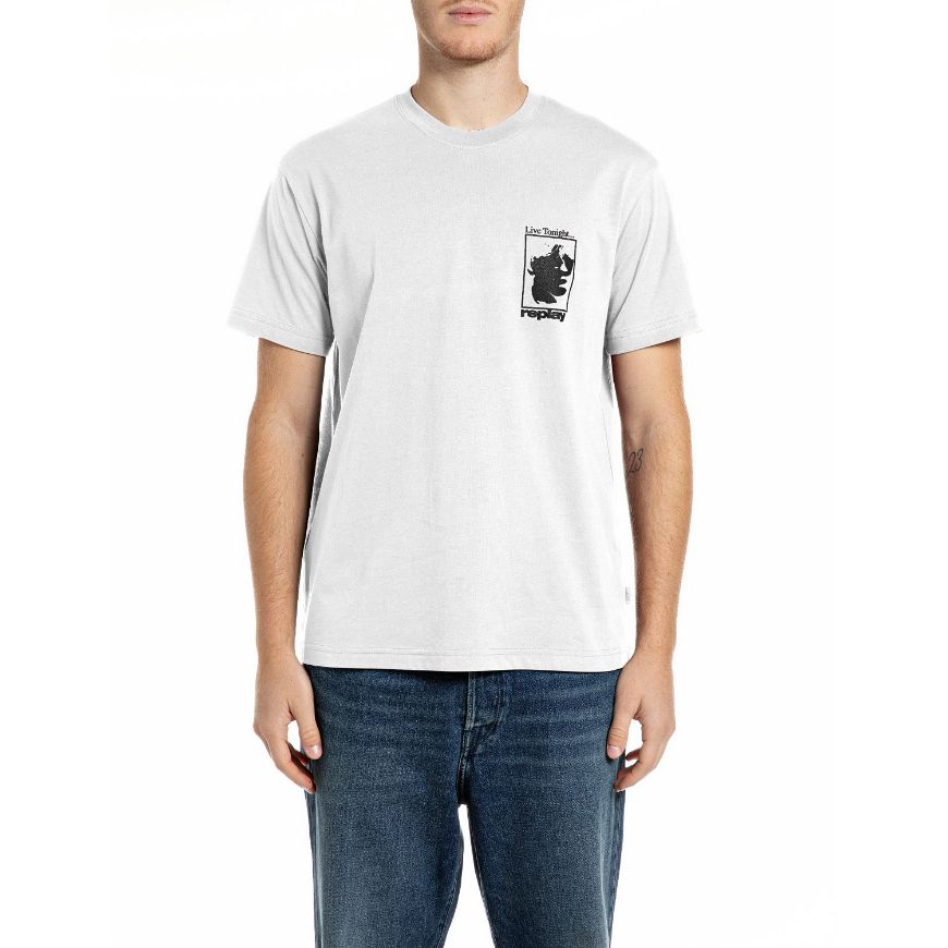 Снимка на REPLAY МЪЖКА БЛУЗА MUSIC FEST T-SHIRT NATURAL WHITE