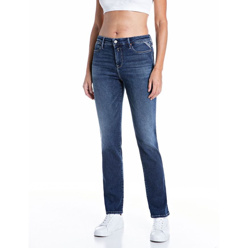 Снимка на REPLAY ДАМСКИ ДЕНИМ ZOLIE STRAIGHT-FIT POWER STRETCH MODAL DENIM JEANS DARK BLUE