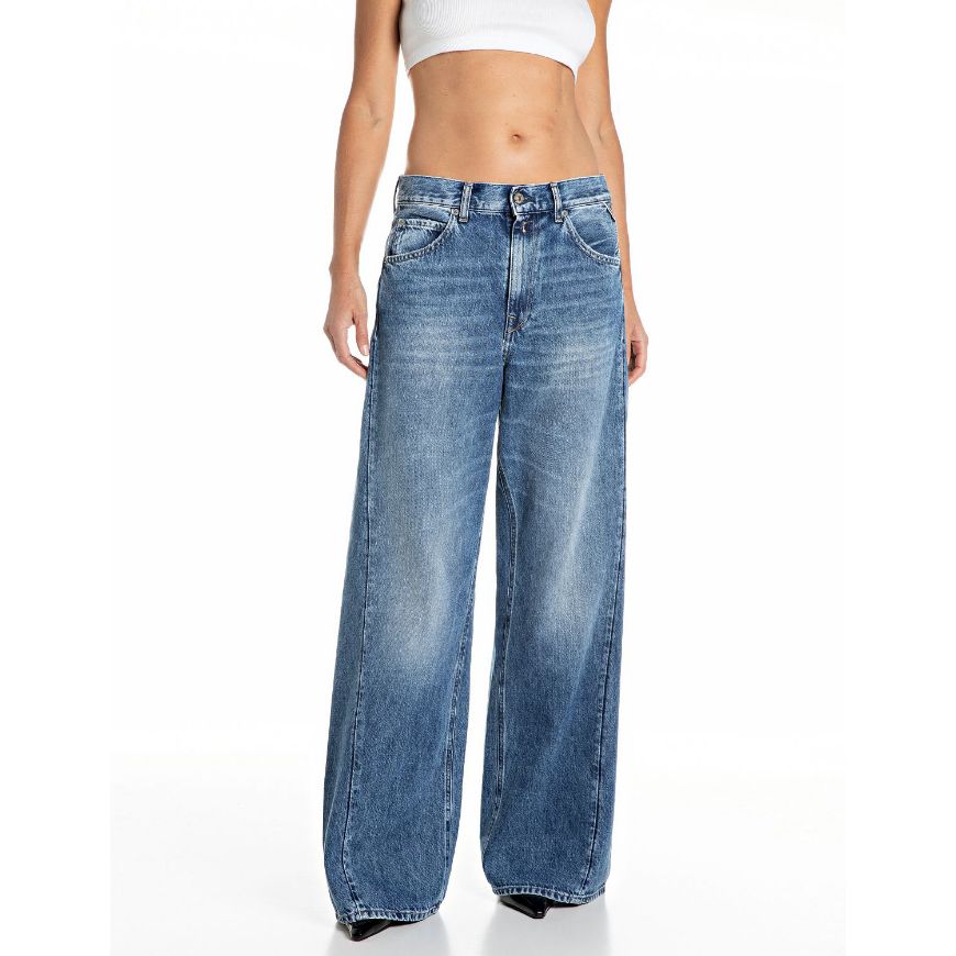 Снимка на REPLAY ДАМСКИ ДЕНИМ NARJA BAGGY-FIT COTTON/LYOCELL DENIM JEANS MEDIUM BLUE