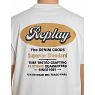 Снимка на REPLAY МЪЖКА БЛУЗА DENIM GOODS PRINT T-SHIRT GARDENIA 3