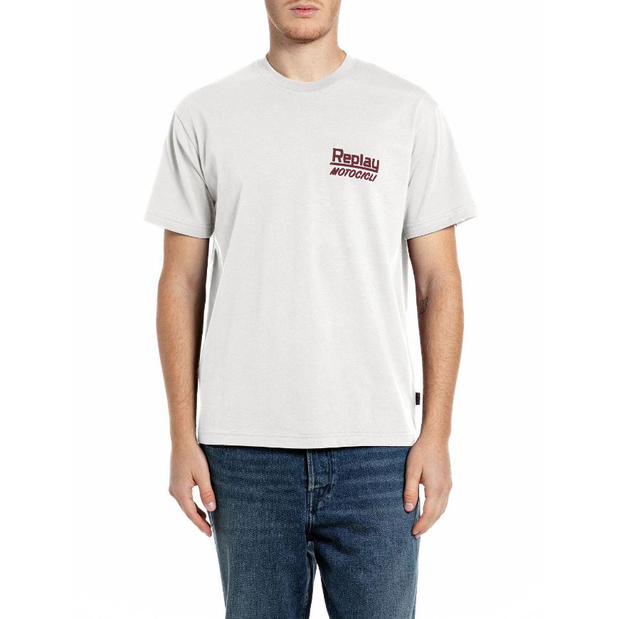 Снимка на REPLAY МЪЖКА БЛУЗА MOTOCICLI COTTON T-SHIRT GARDENIA