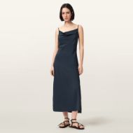 Picture of ALLSAINTS WOMEN'S HADLEY SLIM FIT MIDI DRESS IN COLLEGIATE BLUE 1