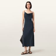 Picture of ALLSAINTS WOMEN'S HADLEY SLIM FIT MIDI DRESS IN COLLEGIATE BLUE 7