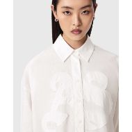 Picture of ALLSAINTS WOMEN'S SPARROW EMB SHIRT OPTIC WHITE 4