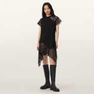 Снимка на ALLSAINTS ДАМСКА РОКЛЯ ZALA CROCHET TEE DRESS В ЧЕРНО 1