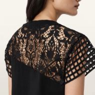 Снимка на ALLSAINTS ДАМСКА РОКЛЯ ZALA CROCHET TEE DRESS В ЧЕРНО 3