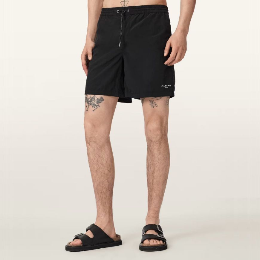 Picture of ALLSAINTS MEN'S MIKRO SWIM SHORTS JET BLACK