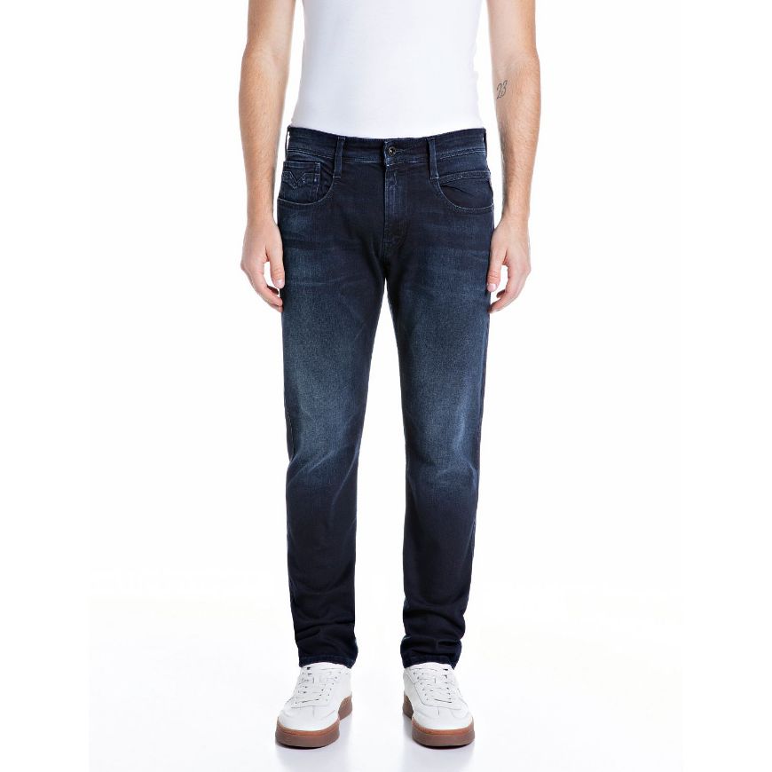 Снимка на REPLAY МЪЖКИ ДЕНИМ ANBASS SLIM-FIT STRETCH DENIM JEANS DARK BLUE