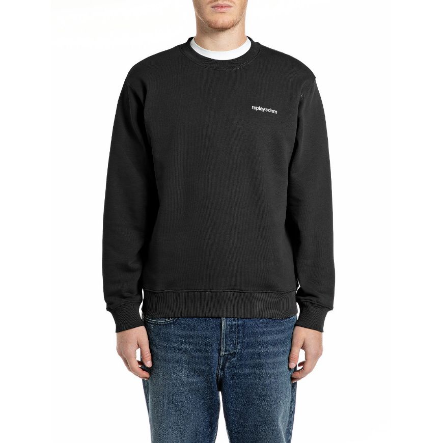 Снимка на REPLAY МЪЖКИ СУИТШЪРТ TERRY FLEECE REGULAR SWEATSHIRT WITH LETTERING BLACK