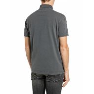 Снимка на REPLAY МЪЖКА БЛУЗА MARBLE DYED COTTON PIQUÉ POLO-SHIRT WITH R LOGO DEEP GREY 2