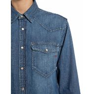 Снимка на REPLAY ДАМСКА РИЗА DENIM SHIRT WITH CHEST POCKETS MEDIUM BLUE 4
