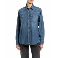 Снимка на REPLAY ДАМСКА РИЗА DENIM SHIRT WITH CHEST POCKETS MEDIUM BLUE 1