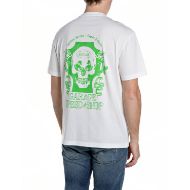 Снимка на REPLAY МЪЖКА БЛУЗА JERSEY T-SHIRT WITH GARAGE SPEED SHOP PRINTS NATURAL WHITE 2