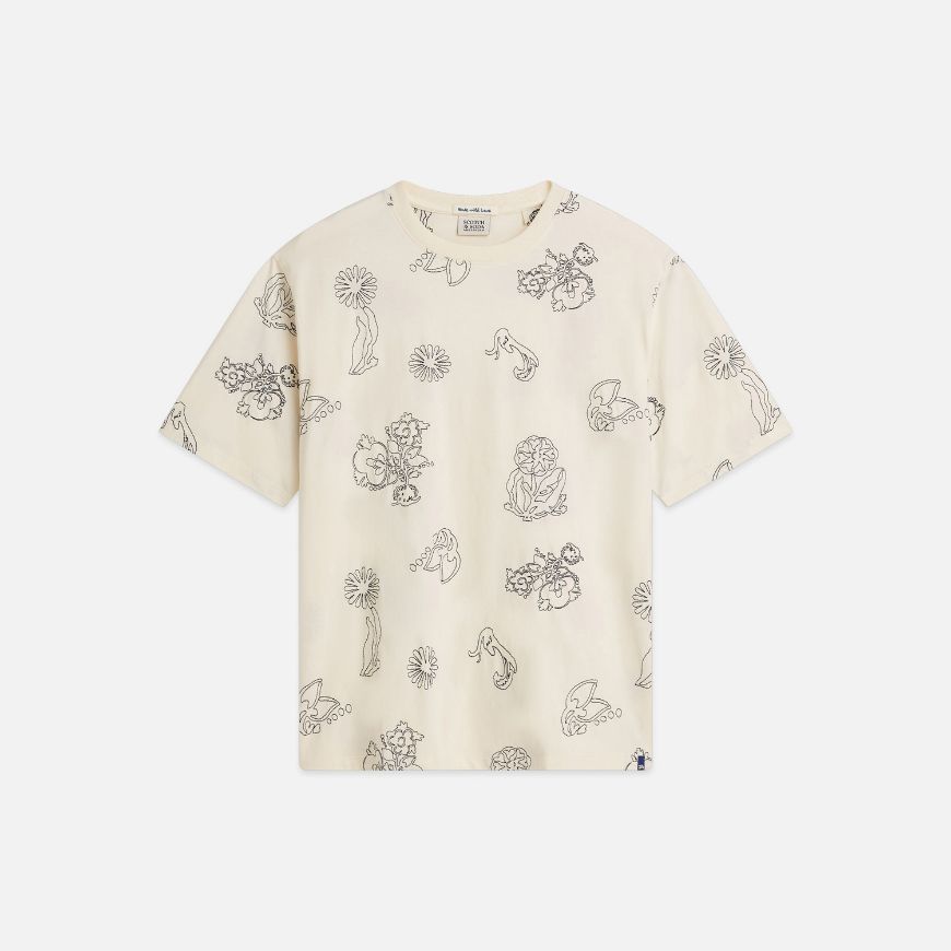 Снимка на SCOTCH&SODA ДАМСКА БЛУЗА EMBROIDERED LOOSE FIT - EGGNOG