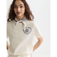 Picture of SCOTCH&SODA WOMEN'S CHEST ARTWORK REGULAR FIT T-SHIRT - EGGNOG 6