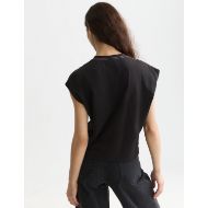 Picture of SCOTCH&SODA WOMEN'S TWISTED NECKLINE T-SHIRT - METEORITE 5