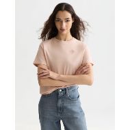 Picture of SCOTCH&SODA WOMEN'S EMBROIDERED LOGO REGULAR FIT T-SHIRT - ROSE DUST 4