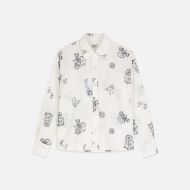 Picture of SCOTCH&SODA WOMEN'S EMBROIDERED RELAXED FIT SHIRT - EGGNOG 1
