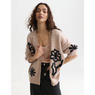 Снимка на SCOTCH&SODA ДАМСКА ЖИЛЕТКА INTARSIA OVERSIZED FIT CARDIGAN - ROSE DUST MELANGE 4