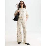 Picture of SCOTCH&SODA WOMEN'S EMBROIDERED SEASONAL FIT SWEATSHIRT - EGGNOG 7