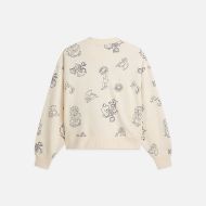 Picture of SCOTCH&SODA WOMEN'S EMBROIDERED SEASONAL FIT SWEATSHIRT - EGGNOG 2