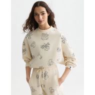 Picture of SCOTCH&SODA WOMEN'S EMBROIDERED SEASONAL FIT SWEATSHIRT - EGGNOG 4