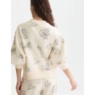 Picture of SCOTCH&SODA WOMEN'S EMBROIDERED SEASONAL FIT SWEATSHIRT - EGGNOG 5