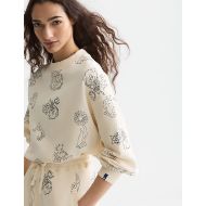 Picture of SCOTCH&SODA WOMEN'S EMBROIDERED SEASONAL FIT SWEATSHIRT - EGGNOG 6