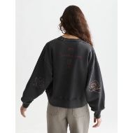 Picture of SCOTCH&SODA WOMEN'S WASHED SWEATSHIRT WITH EMBROIDERY - METEORITE 5