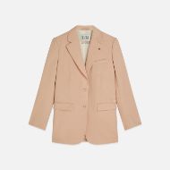 Picture of SCOTCH&SODA WOMEN'S GABARDINE RELAXED SINGLE BREASTED BLAZER - ROSE DUST 1