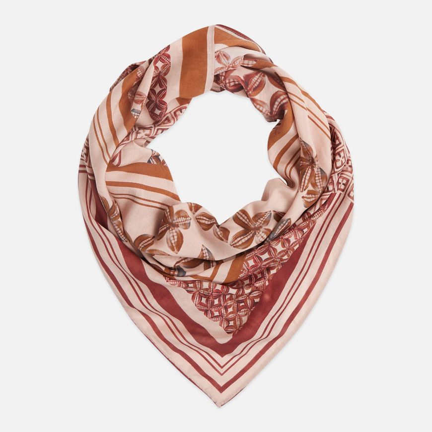 Снимка на SCOTCH&SODA ДАМСКИ ШАЛ PRINTED FOULARD - TILES FOULARD ROSEDUST