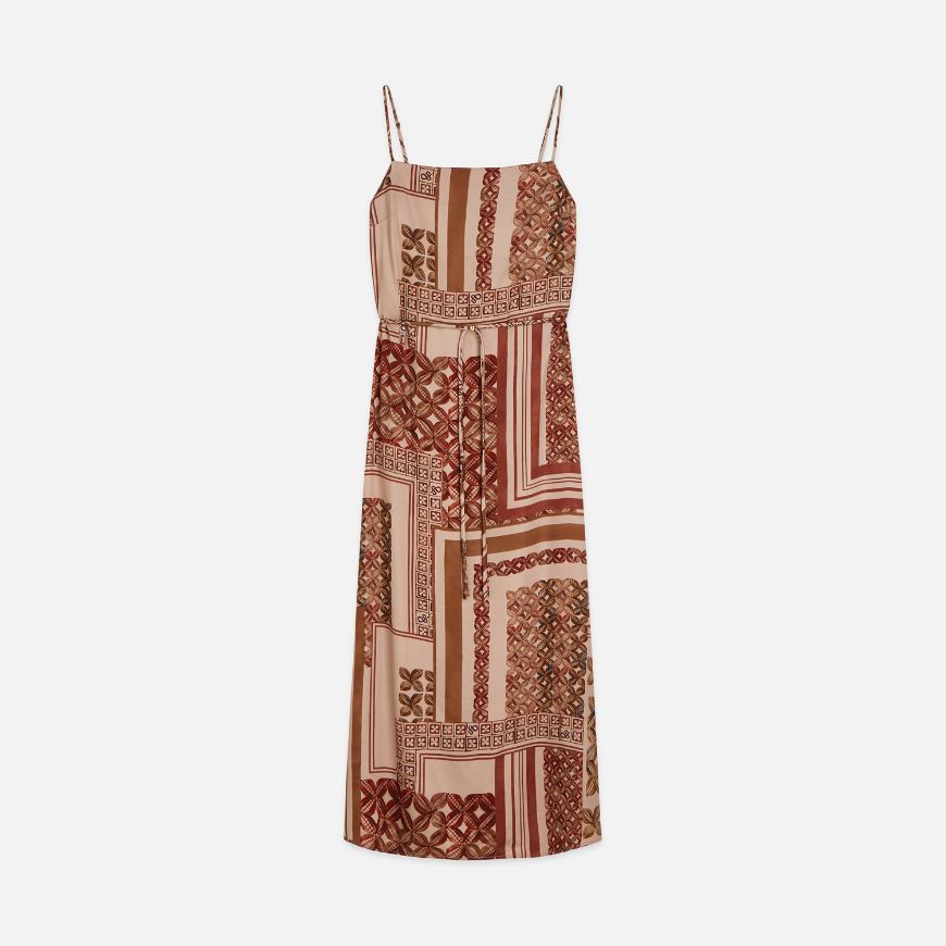 Снимка на SCOTCH&SODA РОКЛЯ FOULARD PRINTED SLIP MAXI - TILES FOULARD ROSEDUST