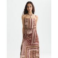 Снимка на SCOTCH&SODA РОКЛЯ FOULARD PRINTED SLIP MAXI - TILES FOULARD ROSEDUST 6