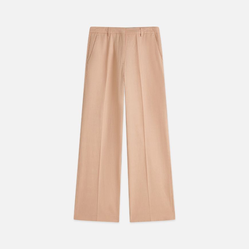 Picture of SCOTCH&SODA WOMEN'S EDIE - HIGH-RISE WIDE-LEG GABARDINE PANTS - ROSE DUST
