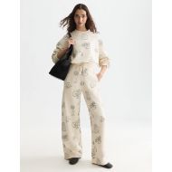 Picture of SCOTCH&SODA WOMEN'S EMBROIDERED WIDELEG SWEATPANTS - EGGNOG 7
